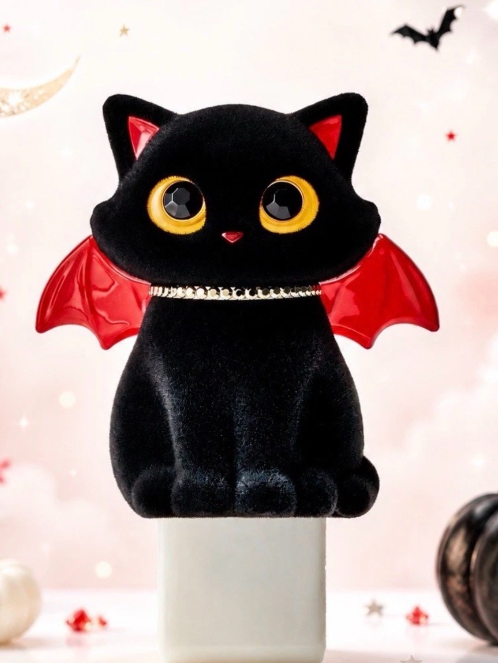 Bath & Body Works Witchy Black Halloween Cat Wallflowers Plug Nightlight New